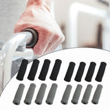 Maxbell 4x Reusable Foam Crutch Handles Grip Non Slip for Elderly Walking Aids 2.2cmx3.5cmx11.5cm Black