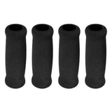 Maxbell 4x Reusable Foam Crutch Handles Grip Non Slip for Elderly Walking Aids 2.2cmx3.5cmx11.5cm Black