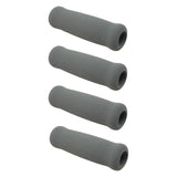 Maxbell 4x Reusable Foam Crutch Handles Grip Non Slip for Elderly Walking Aids 2.2cmx3.5cmx11.5cm Grey