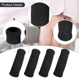 Maxbell 4x Reusable Foam Crutch Handles Grip Non Slip for Elderly Walking Aids 1.9cmx3.3cmx10.5cm Black