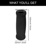Maxbell 4x Reusable Foam Crutch Handles Grip Non Slip for Elderly Walking Aids 1.9cmx3.3cmx10.5cm Black