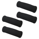 Maxbell 4x Reusable Foam Crutch Handles Grip Non Slip for Elderly Walking Aids 1.9cmx3.3cmx10.5cm Black