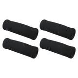 Maxbell 4x Reusable Foam Crutch Handles Grip Non Slip for Elderly Walking Aids 1.9cmx3.3cmx10.5cm Black