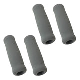 Maxbell 4x Reusable Foam Crutch Handles Grip Non Slip for Elderly Walking Aids 1.9cmx3.3cmx10.5cm Grey