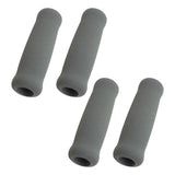 Maxbell 4x Reusable Foam Crutch Handles Grip Non Slip for Elderly Walking Aids 1.9cmx3.3cmx10.5cm Grey