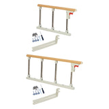 Maxbell Bed Rails for Elderly Adults Security Under Mattress Bed Railing for Seniors 67cmx35cm 3 Support Rods