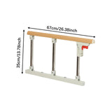 Maxbell Bed Rails for Elderly Adults Security Under Mattress Bed Railing for Seniors 67cmx35cm 3 Support Rods