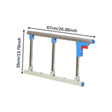 Maxbell Bed Rails for Elderly Adults Security Bed Cane Under Mattress Fall Protector 67cmx35cm 3 Support Rods