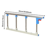 Maxbell Bed Rails for Elderly Adults Security Bed Cane Under Mattress Fall Protector 91cmx35cm 4 Support Rods
