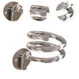 Maxbell Hair Dryer Holder Wall Mount Compact Blow Dryer Rack for Bathroom Salon Home Gray