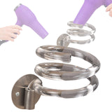 Maxbell Hair Dryer Holder Wall Mount Compact Blow Dryer Rack for Bathroom Salon Home Gray