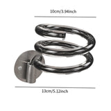 Maxbell Hair Dryer Holder Wall Mount Compact Blow Dryer Rack for Bathroom Salon Home Black