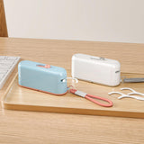 Maxbell Dental Floss Picks Dispenser Automatic No Break Refillable Floss Pick Holder White