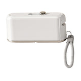 Maxbell Dental Floss Picks Dispenser Automatic No Break Refillable Floss Pick Holder White