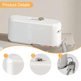 Maxbell Dental Floss Picks Dispenser Automatic No Break Refillable Floss Pick Holder White