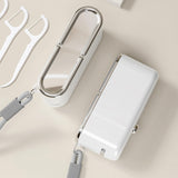 Maxbell Dental Floss Picks Dispenser Automatic No Break Refillable Floss Pick Holder White