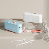 Maxbell Dental Floss Picks Dispenser Automatic No Break Refillable Floss Pick Holder White