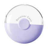 Maxbell Denture Case Small Container Retainer Travel Case for Office Household Women Purple