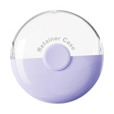Maxbell Denture Case Small Container Retainer Travel Case for Office Household Women Purple