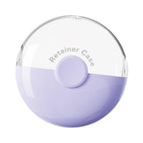 Maxbell Denture Case Small Container Retainer Travel Case for Office Household Women Purple