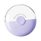 Maxbell Denture Case Small Container Retainer Travel Case for Office Household Women Purple