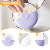 Maxbell Denture Case Small Container Retainer Travel Case for Office Household Women Purple