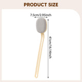 Maxbell Bathroom Shower Brush with Long Handle Bath Brush for Men Women Home Elderly Beige