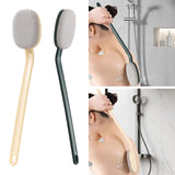 Maxbell Bathroom Shower Brush with Long Handle Bath Brush for Men Women Home Elderly Beige