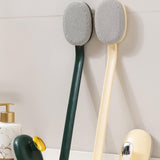 Maxbell Bathroom Shower Brush with Long Handle Bath Brush for Men Women Home Elderly Beige