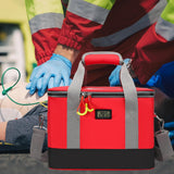 Maxbell First Aid Bag Empty Compact Medical Storage Bag for Workplace Outdoor Office Red