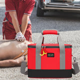 Maxbell First Aid Bag Empty Compact Medical Storage Bag for Workplace Outdoor Office Red