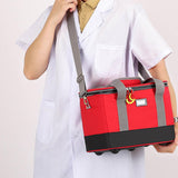 Maxbell First Aid Bag Empty Compact Medical Storage Bag for Workplace Outdoor Office Red