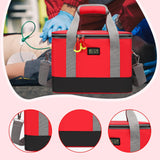 Maxbell First Aid Bag Empty Compact Medical Storage Bag for Workplace Outdoor Office Red
