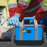 Maxbell First Aid Bag Empty Compact Medical Storage Bag for Workplace Outdoor Office Sky Blue