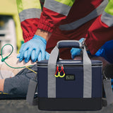 Maxbell First Aid Bag Empty Compact Medical Storage Bag for Workplace Outdoor Office Dark Blue