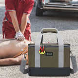 Maxbell First Aid Bag Empty Compact Medical Storage Bag for Workplace Outdoor Office Green