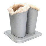 Maxbell Eyeglasses Holder Stand Stylish Glasses Stand Case for Home Office Men Women Silver