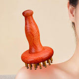 Maxbell Wooden Massage Body Brush Handheld Guasha Scraping Brush for Thigh Legs Neck
