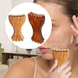 Maxbell Gua Sha Facial Tool Body Massage Tool Portable Wooden Face Comb Gua Sha Tool Wood Color