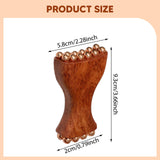Maxbell Gua Sha Facial Tool Body Massage Tool Portable Wooden Face Comb Gua Sha Tool Brown