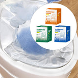 Maxbell 30Pcs Bedside Commode Liners for Adult Trash Bags Camping Toilet Seat Liners Orange 48cmx38cm