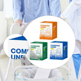 Maxbell 30Pcs Bedside Commode Liners for Adult Trash Bags Camping Toilet Seat Liners Orange 48cmx38cm