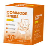 Maxbell 30Pcs Bedside Commode Liners for Adult Trash Bags Camping Toilet Seat Liners Orange 48cmx38cm