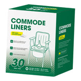 Maxbell 30Pcs Bedside Commode Liners for Adult Trash Bags Camping Toilet Seat Liners Green 52cmx38cm