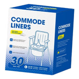 Maxbell 30Pcs Bedside Commode Liners for Adult Trash Bags Camping Toilet Seat Liners Blue 52cmx55cm