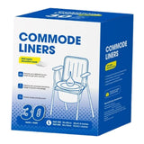 Maxbell 30Pcs Bedside Commode Liners for Adult Trash Bags Camping Toilet Seat Liners Blue 52cmx55cm