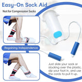 Maxbell Sock Aid No Bending Portable Sock Assistant Device Disabled Elderly White