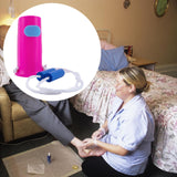 Maxbell Sock Aid No Bending Portable Sock Assistant Device Disabled Elderly Rose Red