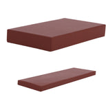 Maxbell Bolster Pillow Cushy Support Sponge PU Leather Square Pad for Head Legs Neck 50cmx30cmx7cm