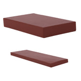 Maxbell Bolster Pillow Cushy Support Sponge PU Leather Square Pad for Head Legs Neck 50cmx30cmx7cm